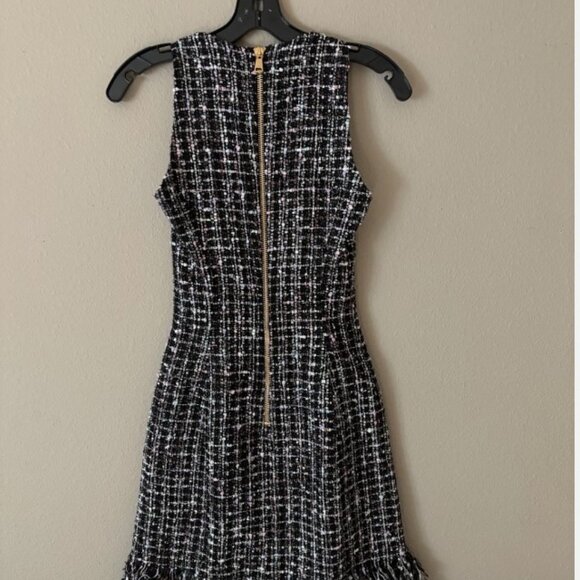 NWT Authentic Balmain Tweed Buttoned Fringe Minidress sz 36 - Picture 5 of 8